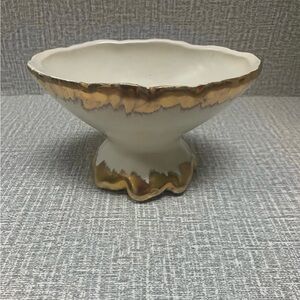 Vintage Richardson 23K Antique Gold Footed Planter